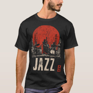 Camiseta Banda de Herança Musical da Design de Vintage Jazz