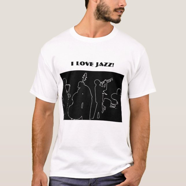 Camiseta Banda de Jazz eu amo Jazz (Frente)