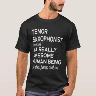 Camiseta Banda de Marcação de Definição do Jogador Saxofoni