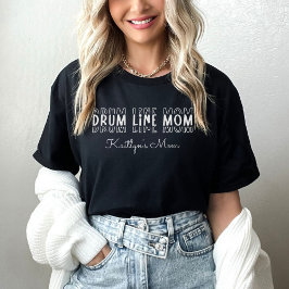 Camiseta Banda de Marcha da Linha do Tambor Mãe Personalizá