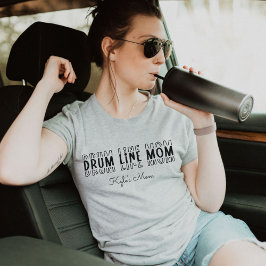 Camiseta Banda de Marcha da Linha do Tambor Mãe Personalizá