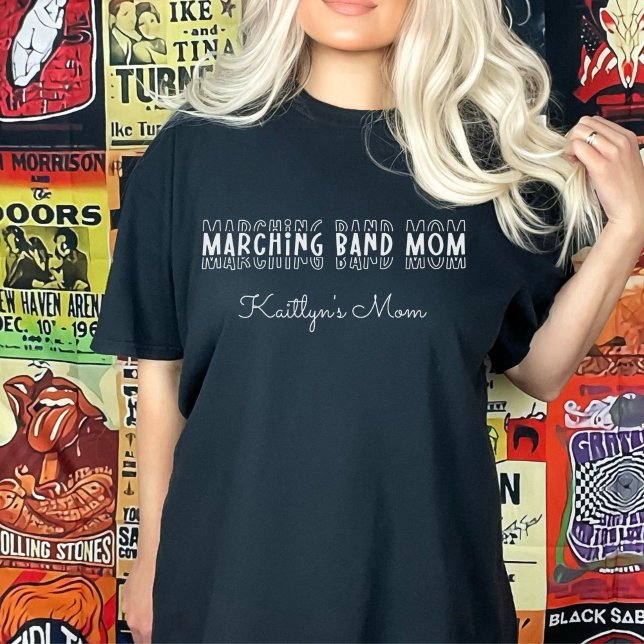 Camiseta Banda de Marching Mãe Personalizável (Marching Band Mom Customizable T-Shirt
)