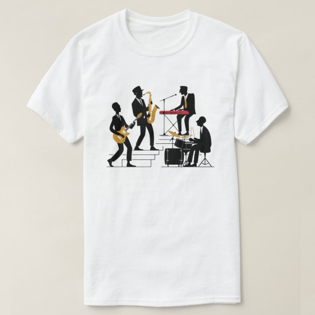 Camiseta Banda de Música Silhouette (Frente do Design)