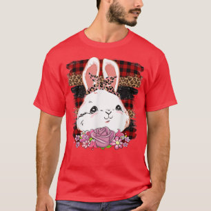 Camiseta Banda de Páscoa Bonny Leopardo Bonito Mulheres Fel