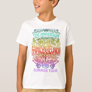 Camiseta Banda de Reunião da Família Neon do logotipo do 