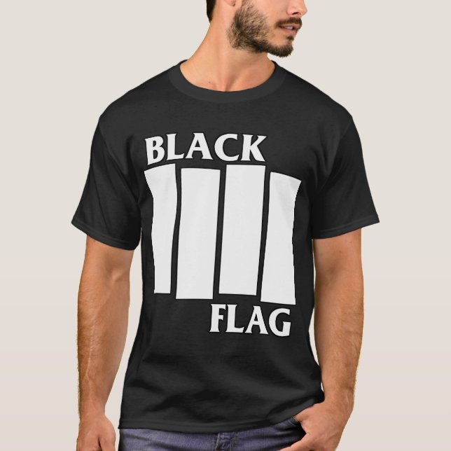 Camiseta Banda de Rock Black Flag (Frente)