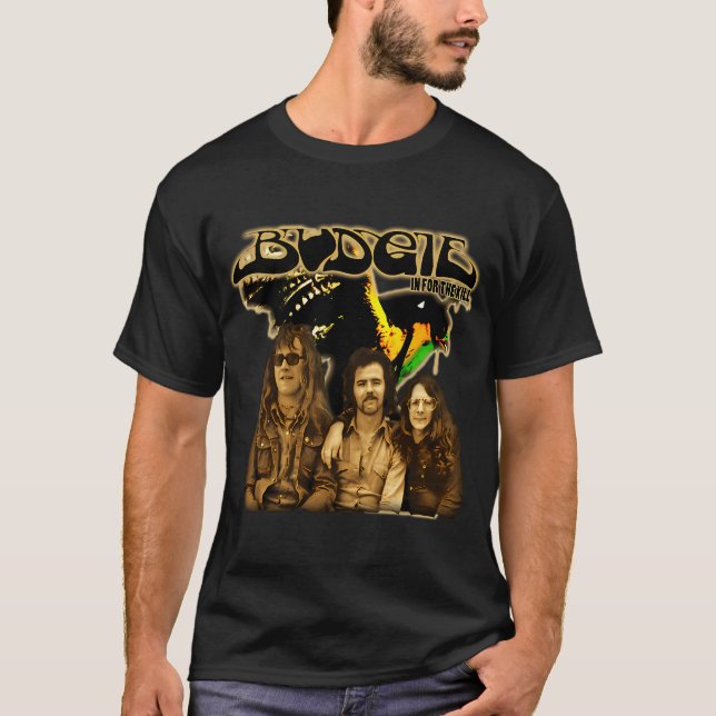 Camiseta Banda de Rock Budgies (Frente)