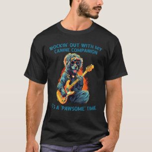 Camiseta Banda de Rock de Companhia Canina Divertida com Gu