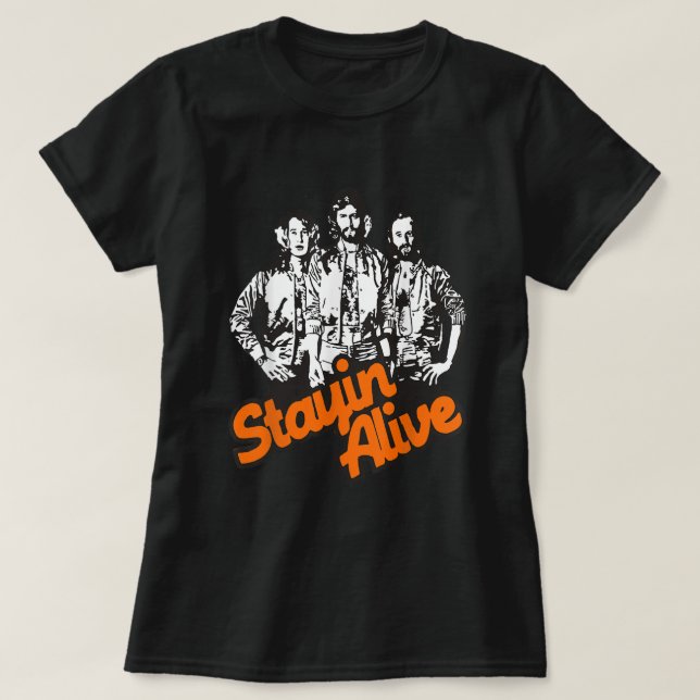 Camiseta Banda de Styin Alive Bee Gees (Frente do Design)