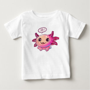 Camiseta Banda desenhada Axolotl em estilo cartoon