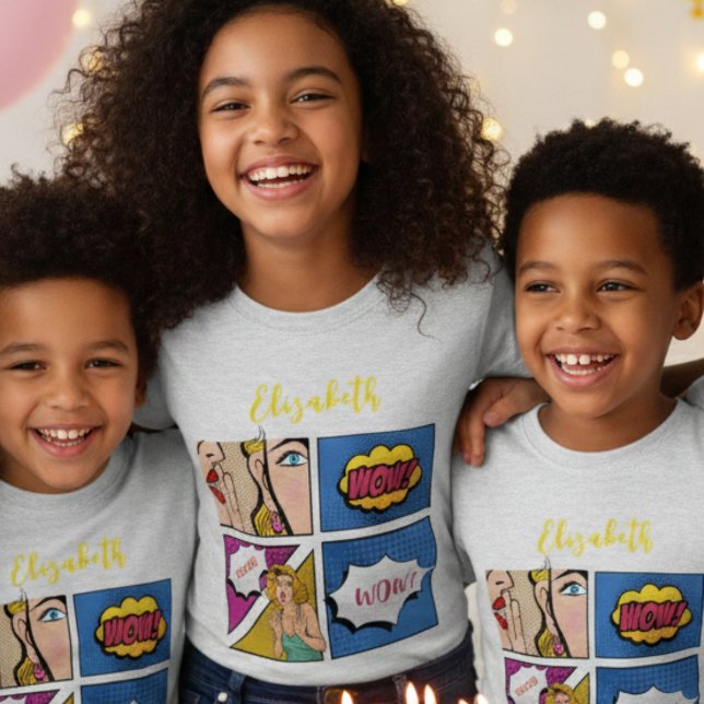 Camiseta banda desenhada pop (Criador carregado)