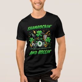 Camiseta Banda do Dia de São Patrício Shamrockin e Rollin 