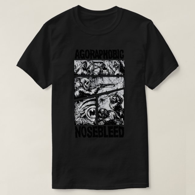 Camiseta Banda Grindcore Agorafobic Nóseo Celi (Frente do Design)