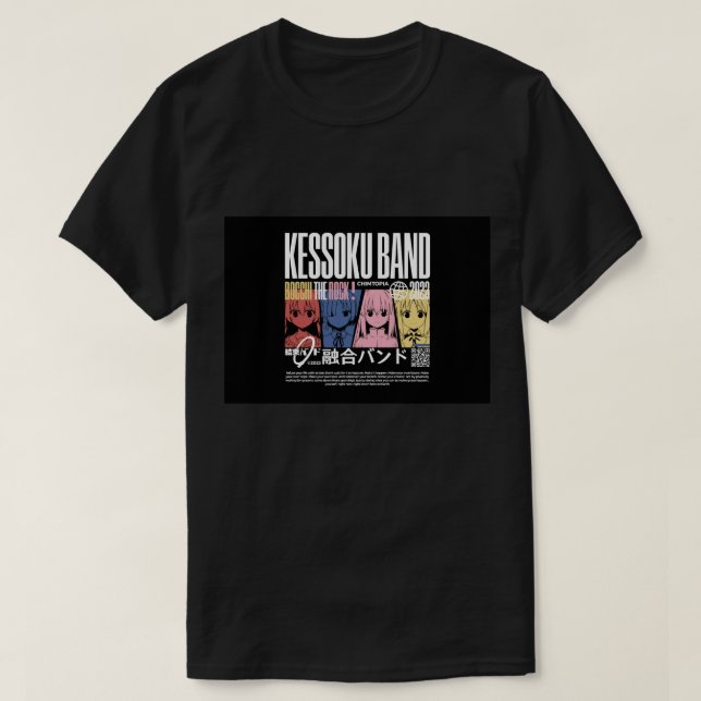 Camiseta Banda Kessoku - Bocchi The Rock (Frente do Design)