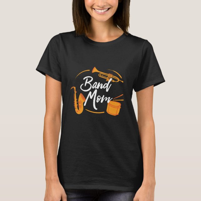 Camiseta Banda Mãe Engraçado Banda de Marcha Escolar (Frente)