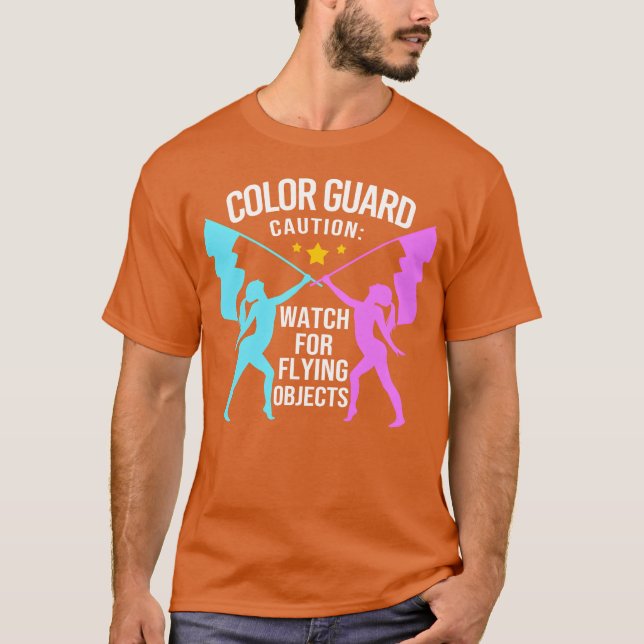 Camiseta Banda Marcial de Guarda de Cor Marchando Cuidado c (Frente)