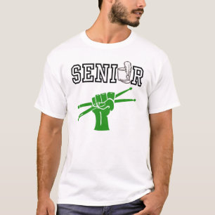 Camiseta Banda Marcial Sênior com Baquetas Verdes