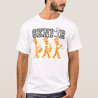Camiseta Banda Marcial Sênior com Silhueta Laranja