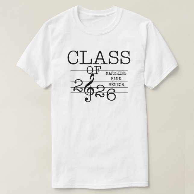 Camiseta Banda Marcial Senior da Turma de 2026 (Frente do Design)