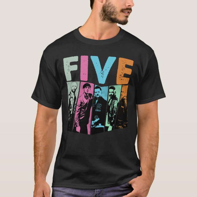 Camiseta banda masculina five (Frente)