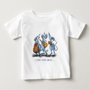 Camiseta Banda Romântica Engraçada Do Mouse - Adicione Se