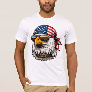 Camiseta Bandana Águia Patriótica EUA Viagem Rodoviária