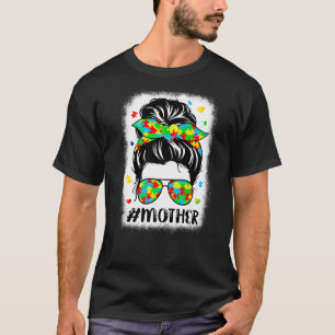 Camiseta Bandana de Coque Desarrumado Mãe Suporte Mulheres