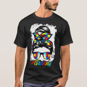 Camiseta Bandana de Coque Desgrenhado Avó Senhoras Garotas