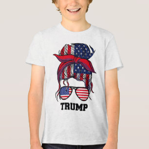 Camiseta Bandana Headscarf Sungles Girls Trump _1