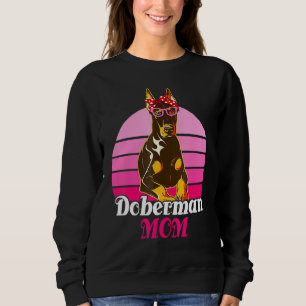 Camiseta Bandana Sunglass Doberman Mãe Dia de as mães Cão