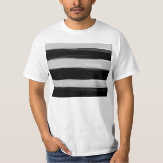Camiseta Bandas de Cinza e preto