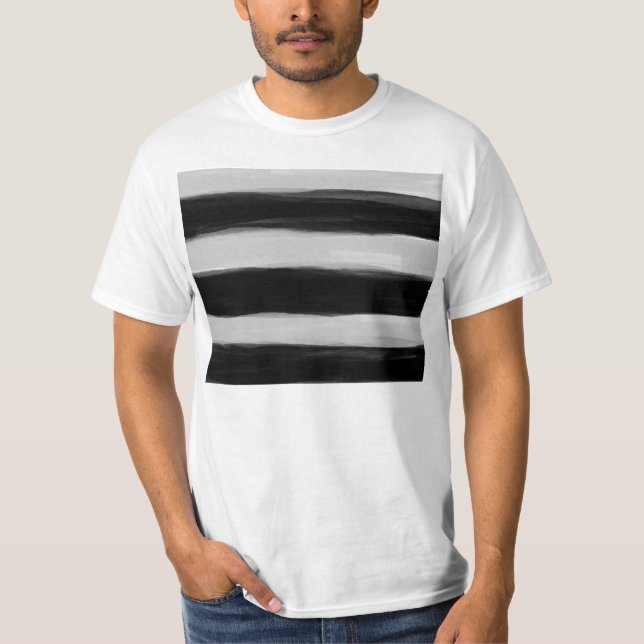 Camiseta Bandas de Cinza e preto (Frente)