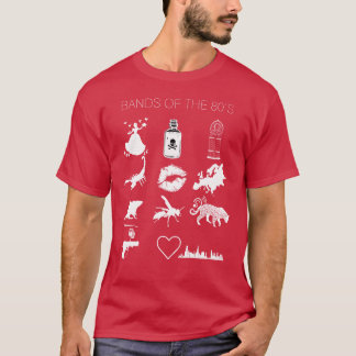 Camiseta Bandas dos anos 80 Bandas de Hair Rock Bandas dos 