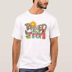 Camiseta Bandas e Tipsy Design de festas de verão diverti