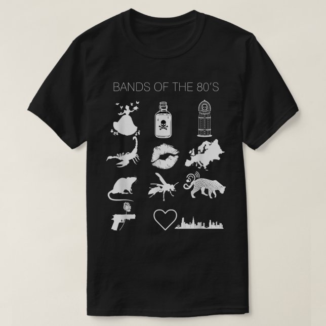 Camiseta Bandas engraçadas de tendências do anos 80 Hair Ba (Frente do Design)