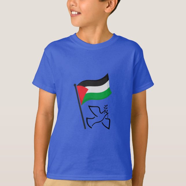 Camiseta Bandeira ف Palestina ل س ط ي ن Dove | Palestina Li (Frente)