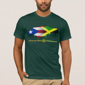 Camiseta Bandeira 2 de Puerto Rico e de Jamaica