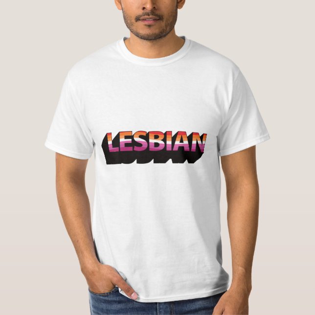 Camiseta Bandeira 3D Lésbica (Frente)