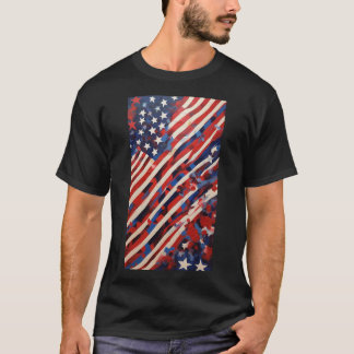 Camiseta Bandeira abstrato americana: Dynamic Patriotic Col