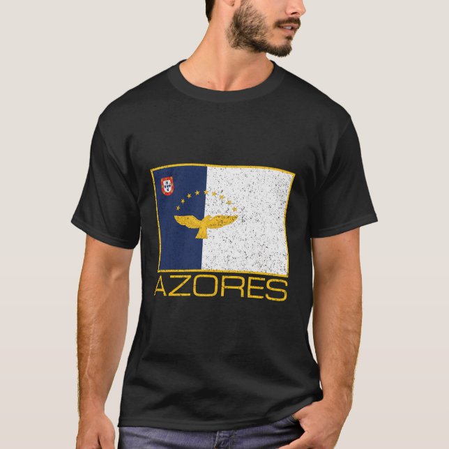 Camiseta Bandeira Açores Macaronésia Orgulho Azoreano (Frente)