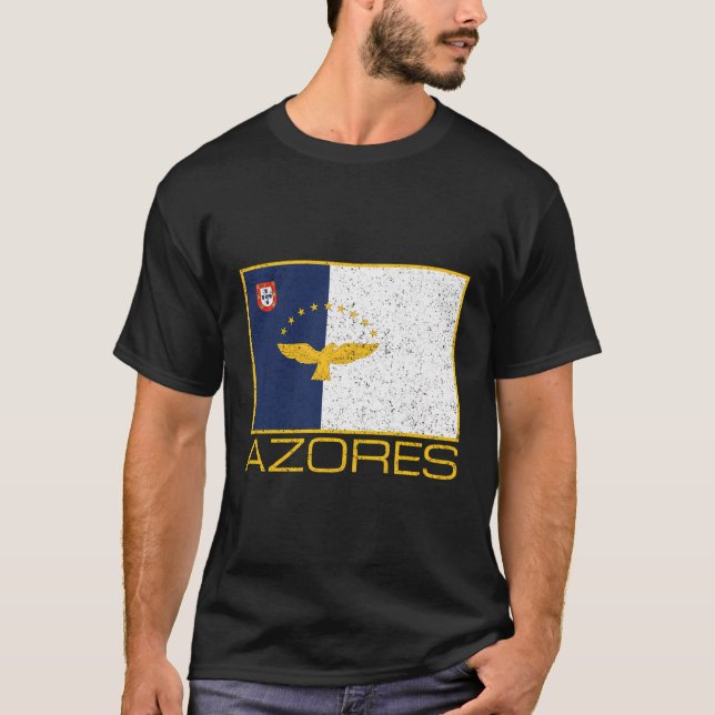 Camiseta Bandeira Açores Macaronésia Orgulho Azoreano (Frente)