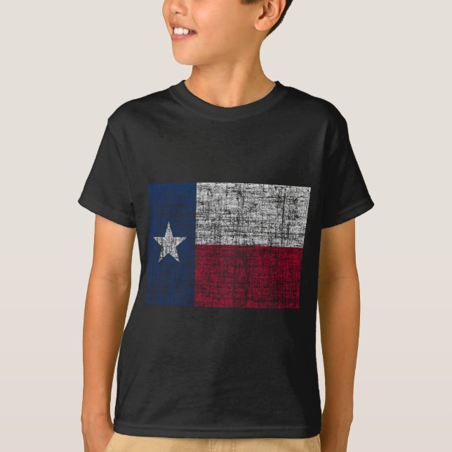 Camiseta Bandeira afligida de Texas (Frente)