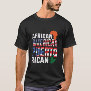 Camiseta Bandeira africana-americana e porto-riquenha