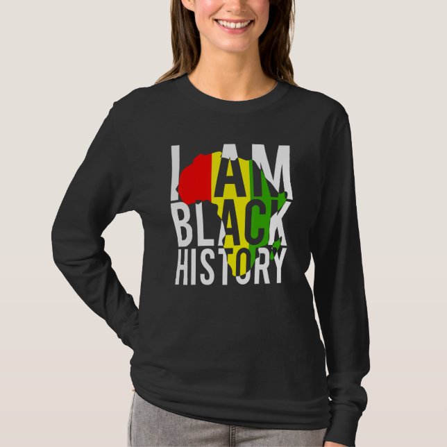 Camiseta Bandeira Africana I Black History Black Men Pat (Frente)
