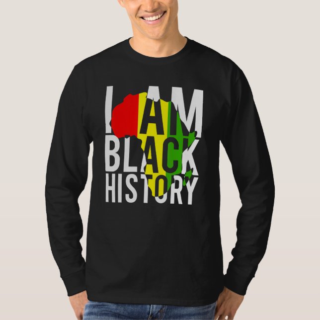 Camiseta Bandeira Africana I Black History Black Men Pat (Frente)