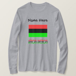 Camiseta Bandeira Afro-Americana da Diáspora Africana Perso