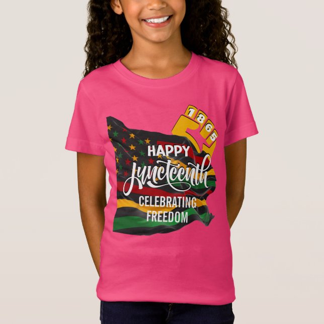 Camiseta Bandeira Afro-Americana do JUNETEENTH (Frente)