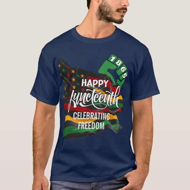 CAMISETA BANDEIRA AFRO-AMERICANA DO JUNETEENTH (Frente)