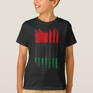 Camiseta Bandeira Afro-Americana Orgulho da História Negra