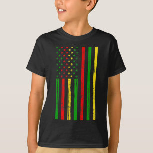 Camiseta Bandeira Afro-Americana Para História Negra Mês